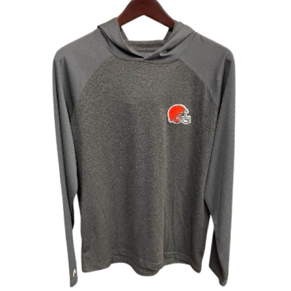 Antigua Cleveland Browns Gray Lightweight Performance Hoodie Men’s Medium